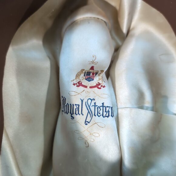 Vintage Royal Stetson Open Road Beige Felt Cowboy Hat – Men’s - Picture 8 of 10